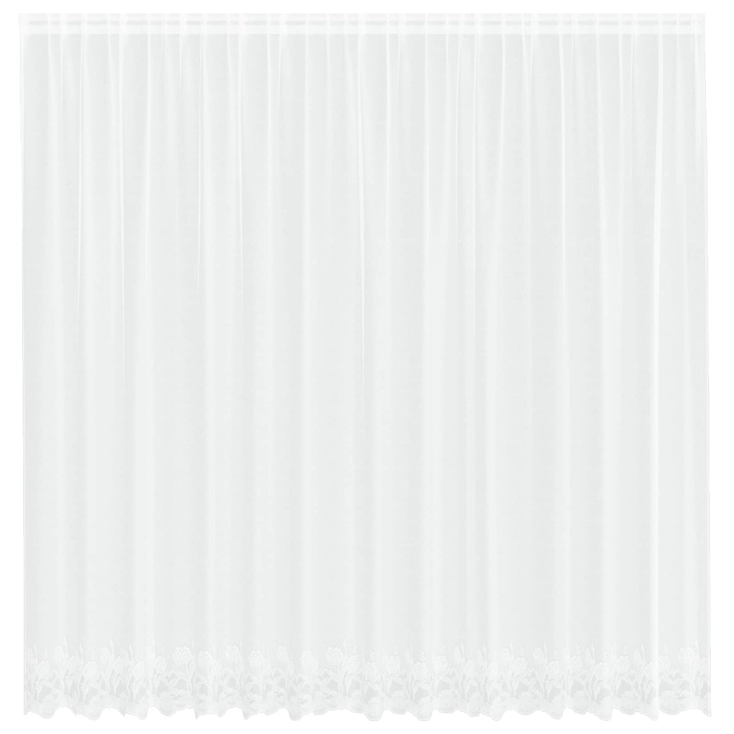 vidaXL Κουρτίνα Δαντέλας με κουρτίνες Λευκό 400x200cm Πολυεστέρας