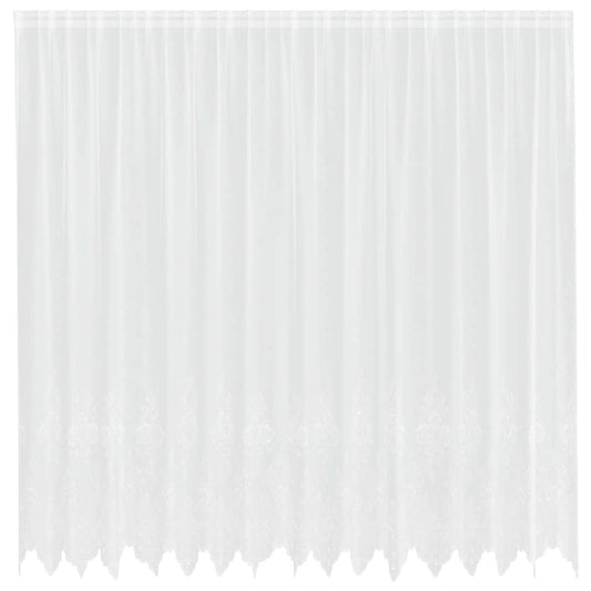 vidaXL Κουρτίνα Δαντέλας με κουρτίνες Λευκό 400x245cm Πολυεστέρας