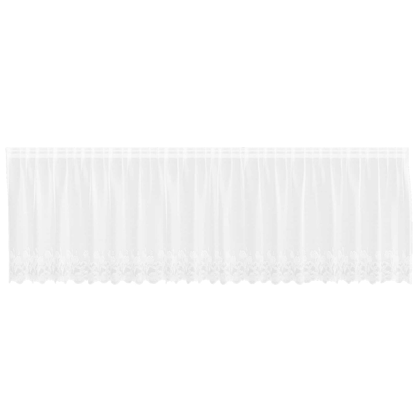 vidaXL Κουρτίνα Δαντέλας με κουρτίνες Λευκό 500 x 120 cm Πολυεστέρας