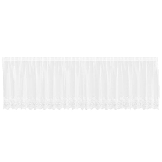 vidaXL Κουρτίνα Δαντέλας με κουρτίνες Λευκό 500 x 120 cm Πολυεστέρας