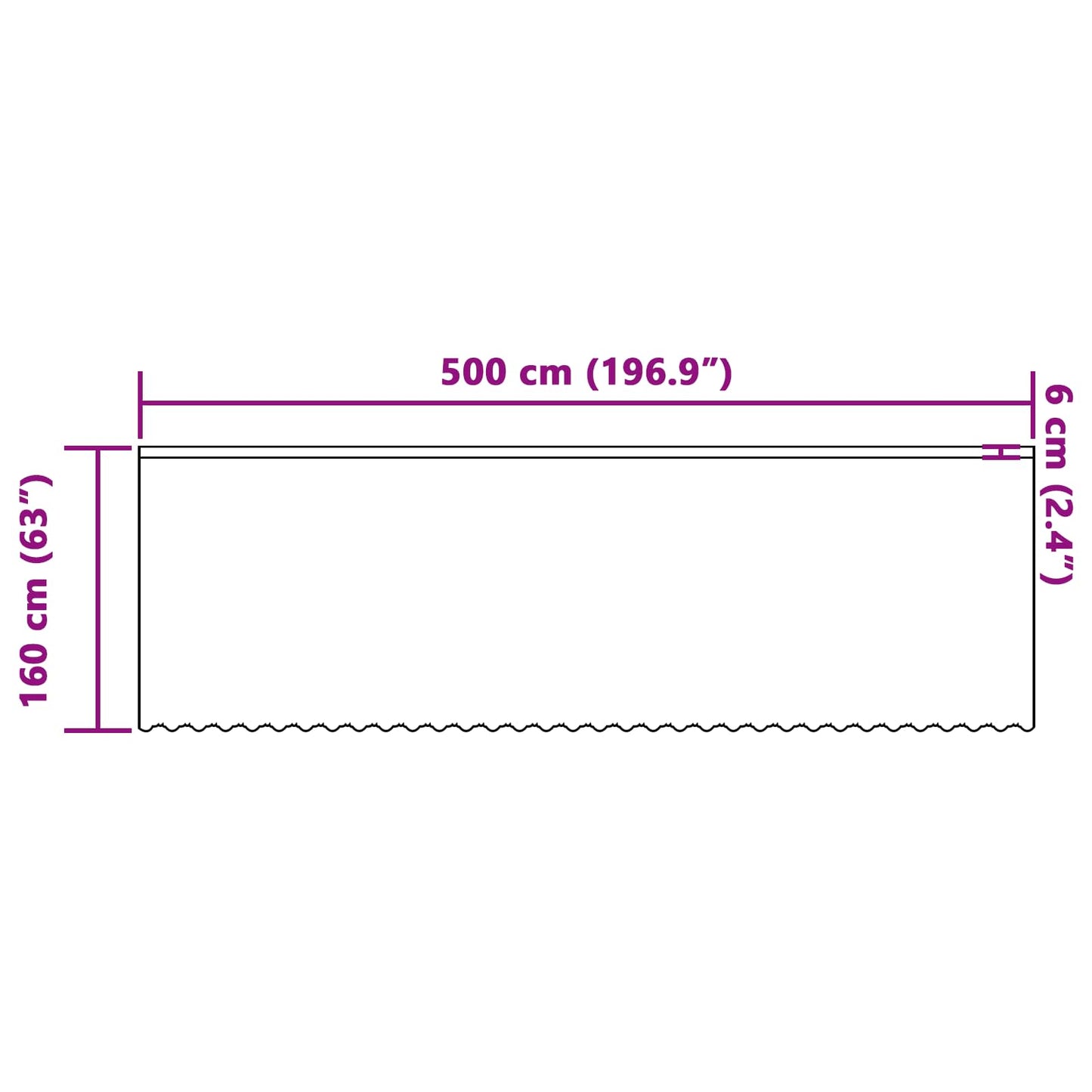 vidaXL Κουρτίνες με κουρτίνες Λευκό 500x100cm Πολυεστέρας