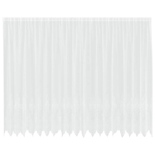 vidaXL Κουρτίνες με κουρτίνες Λευκό 500x100cm Πολυεστέρας