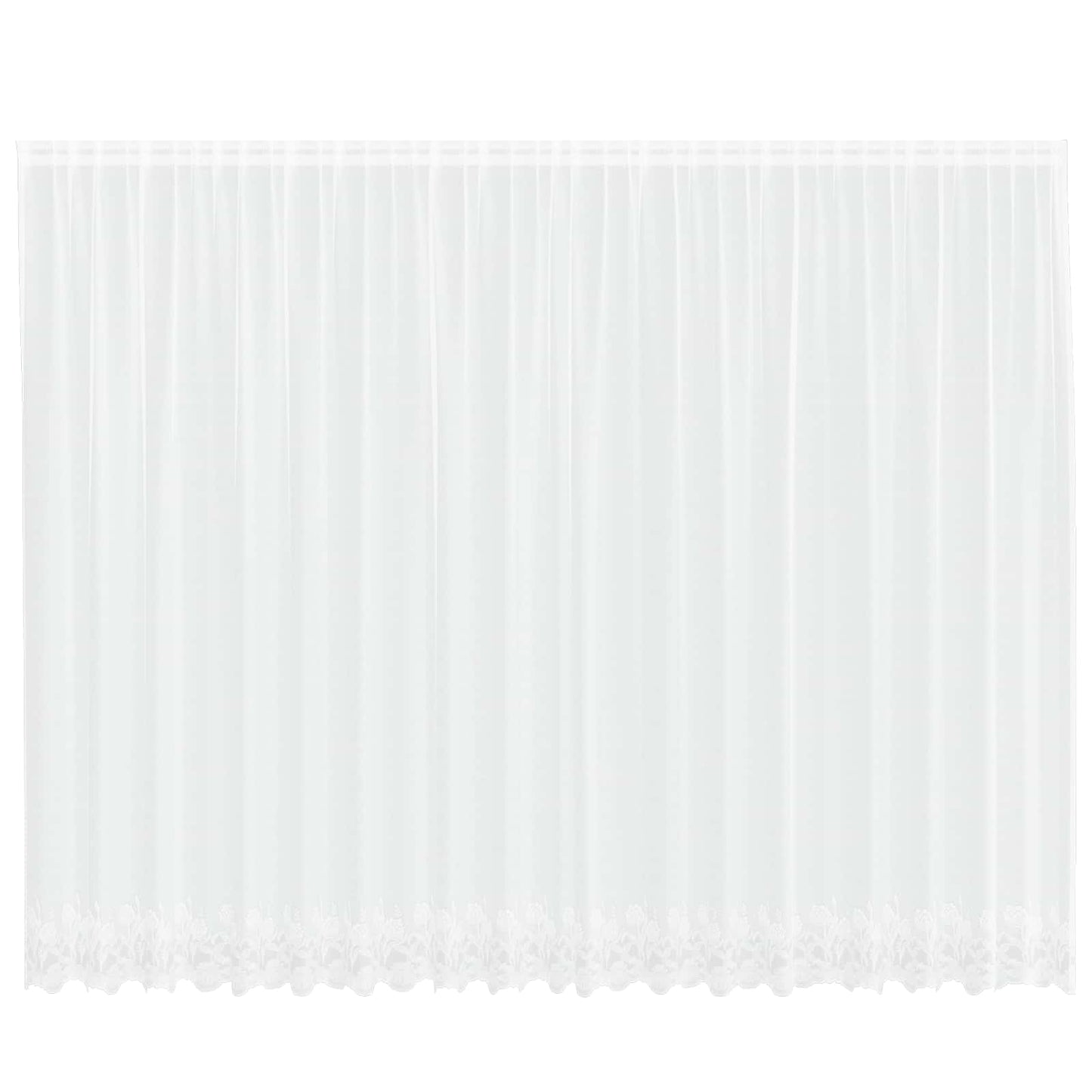 vidaXL Κουρτίνα Δαντέλας με κουρτίνες Λευκό 500x245cm Πολυεστέρας