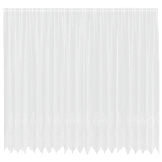 vidaXL Κουρτίνες με κουρτίνες Λευκό 500x100cm Πολυεστέρας