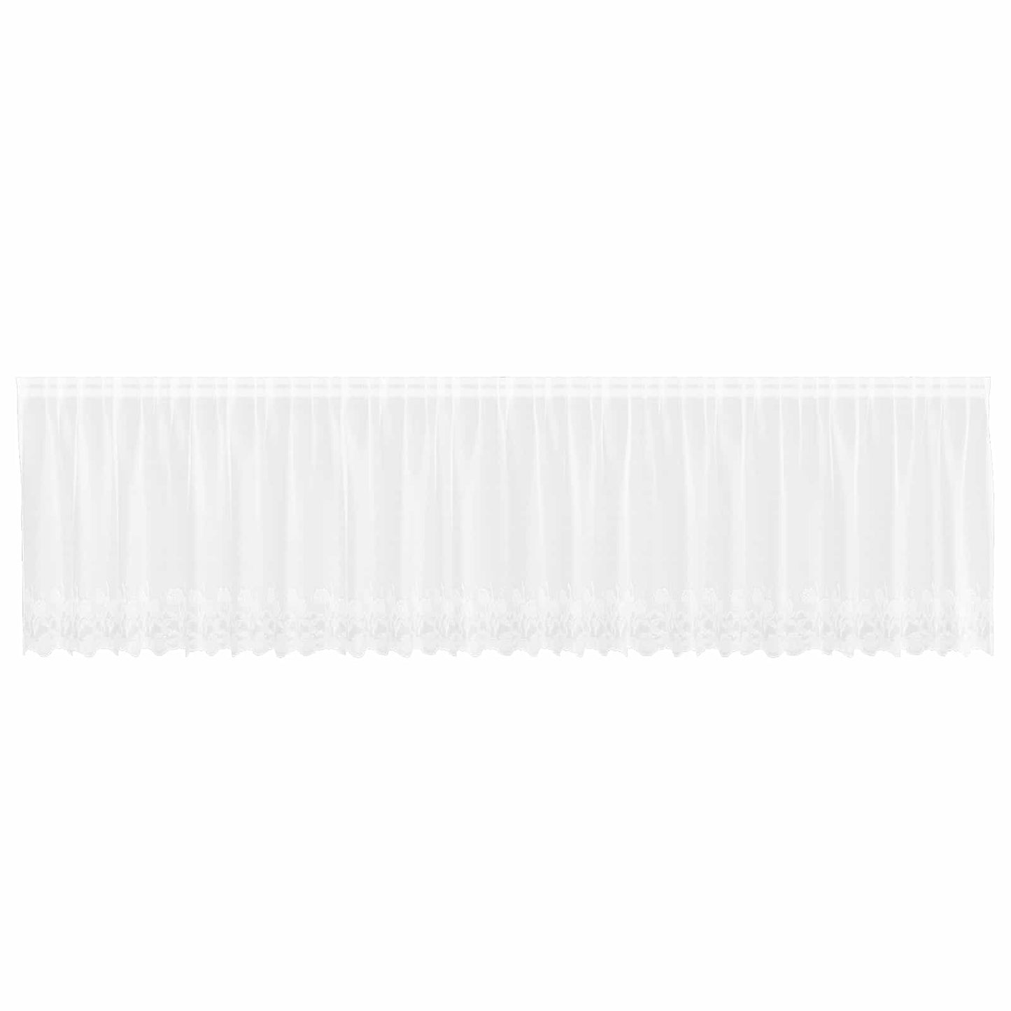 vidaXL Κουρτίνα Δαντέλας με κουρτίνες Λευκό 600 x 100 cm Πολυεστέρας