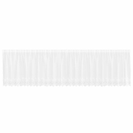 vidaXL Κουρτίνα Δαντέλας με κουρτίνες Λευκό 600 x 100 cm Πολυεστέρας