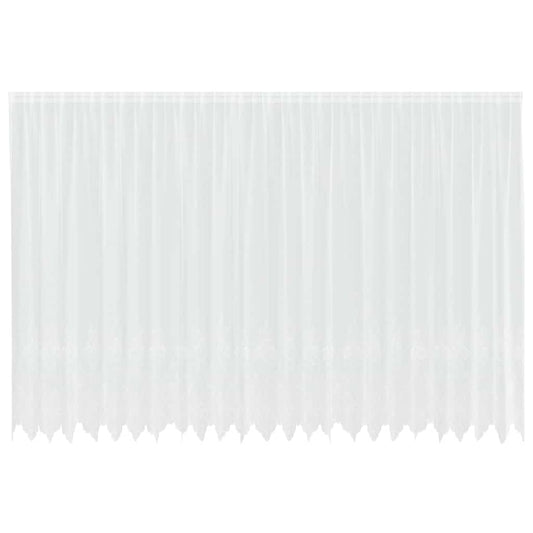 vidaXL Κουρτίνες με κουρτίνες Λευκό 500x100cm Πολυεστέρας