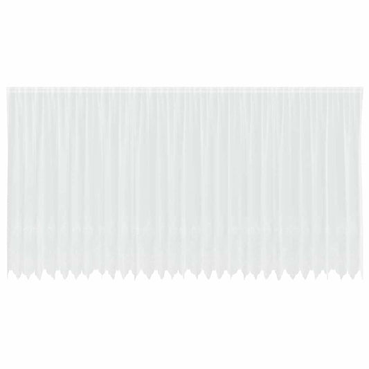 vidaXL Κουρτίνες με κουρτίνες Λευκό 500x100cm Πολυεστέρας