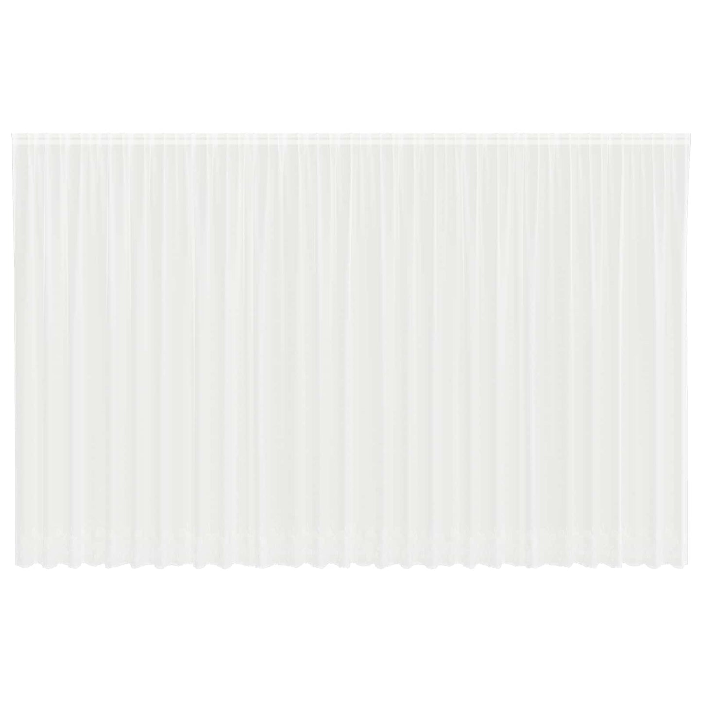 vidaXL Κουρτίνα Δαντέλας με κουρτίνες Λευκό 280 x 750 εκ Πολυεστέρας
