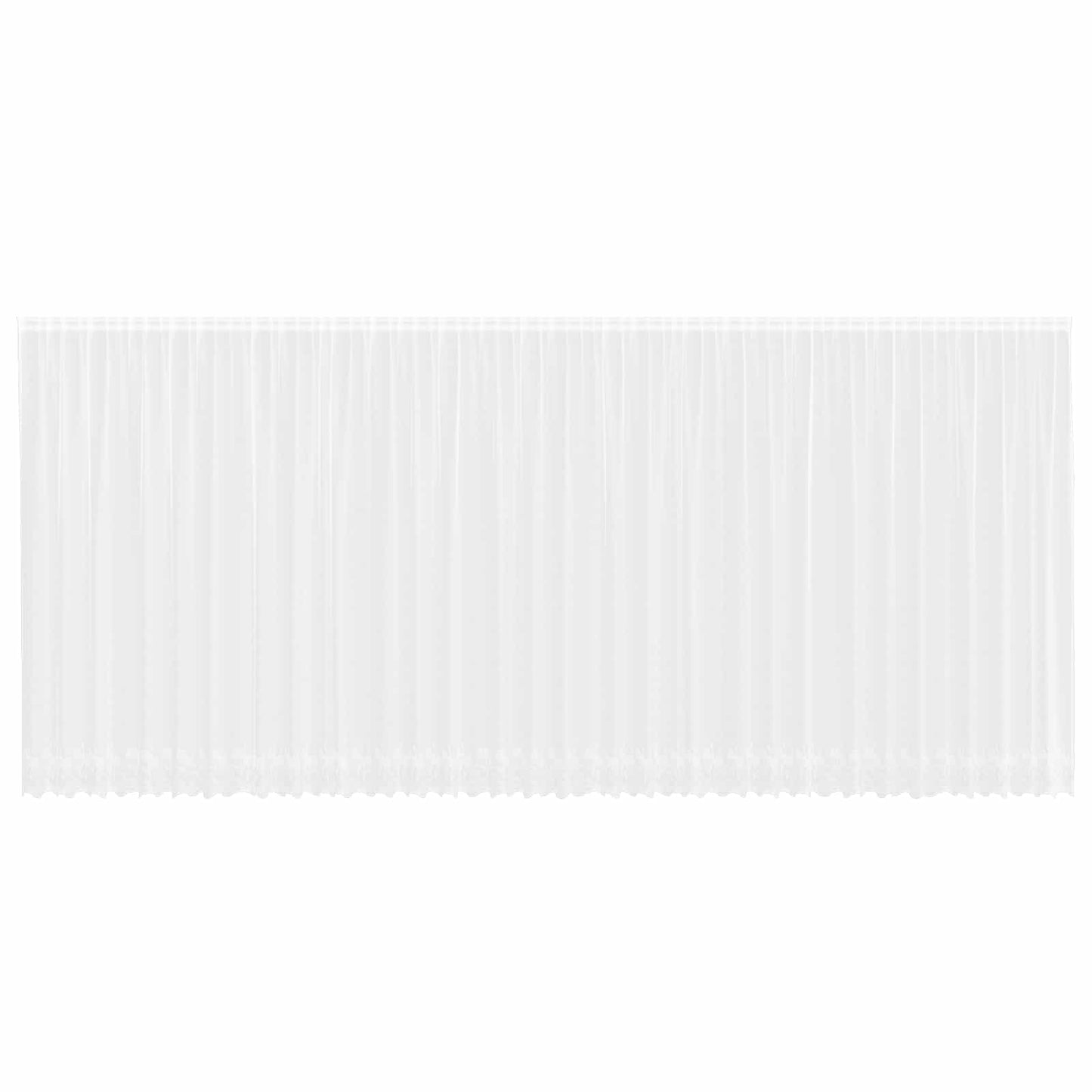 vidaXL Κουρτίνα Δαντέλας με κουρτίνες Λευκό 240x900εκ Πολυεστέρας