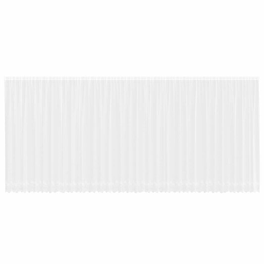 vidaXL Κουρτίνα Δαντέλας με κουρτίνες Λευκό 240x900εκ Πολυεστέρας