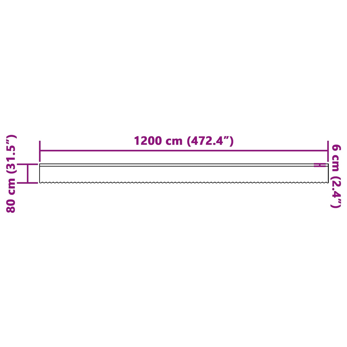 vidaXL Κουρτίνα Δαντέλας με κουρτίνες Λευκό 80 x 1200 εκ Πολυεστέρας