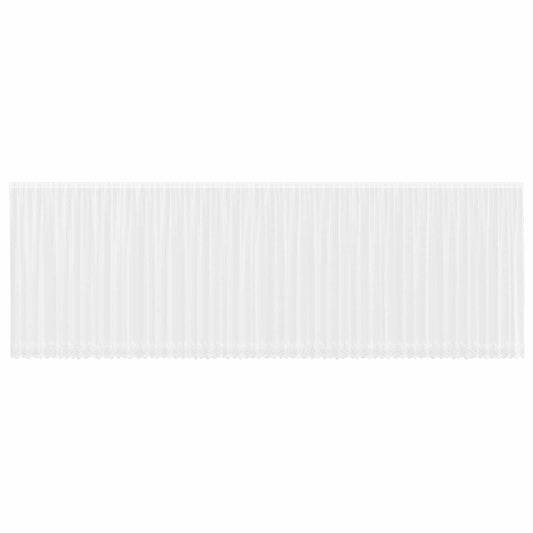 vidaXL Κουρτίνα Δαντέλας με κουρτίνες Λευκό 245 x 1200 εκ Πολυεστέρας