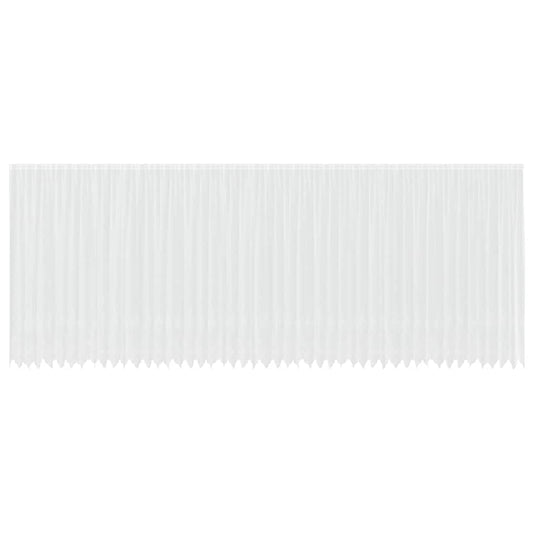 vidaXL Κουρτίνες με κουρτίνες Λευκό 500x100cm Πολυεστέρας