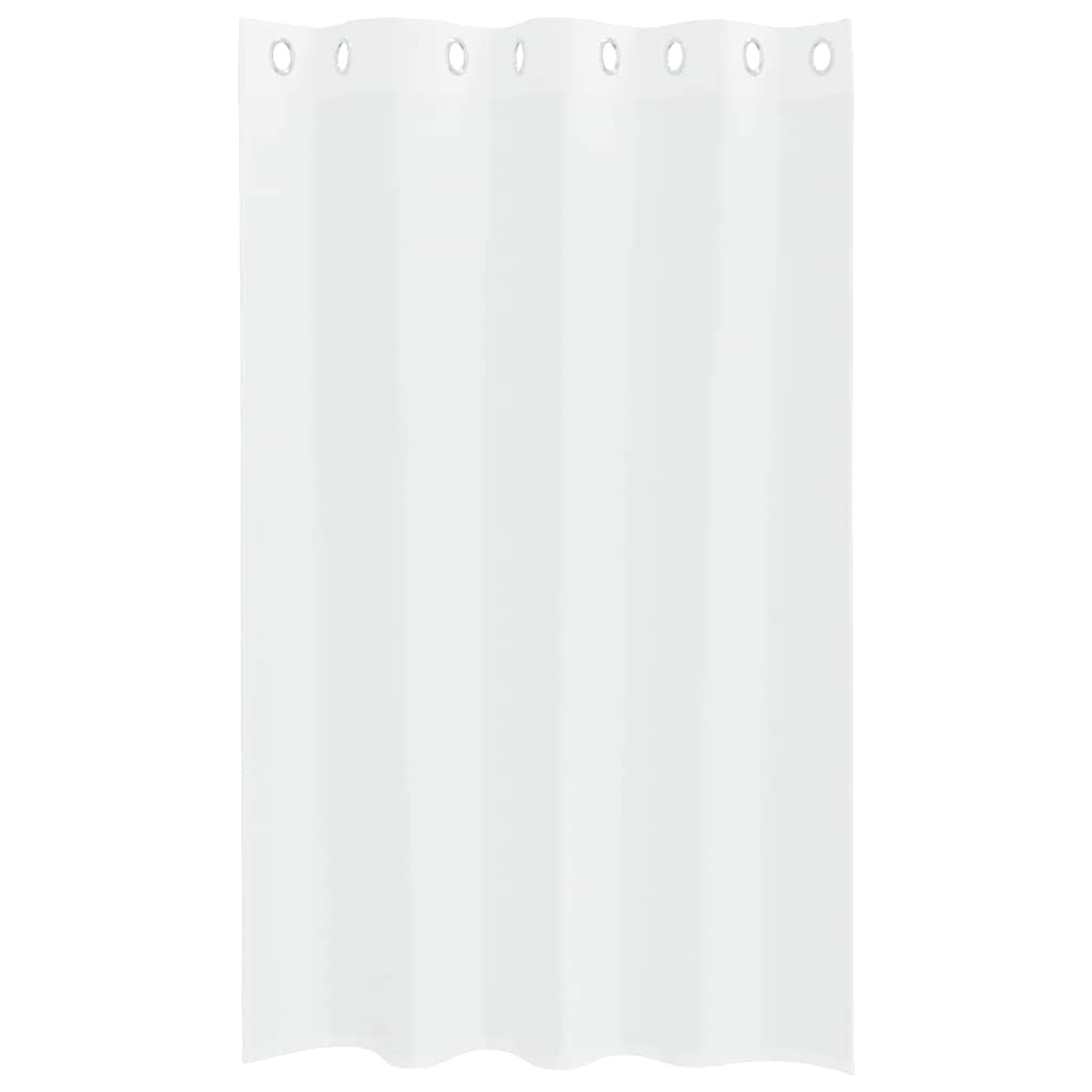 vidaXL Κουρτίνες με κουρτίνες 2 pcs Λευκό 140 x 175 εκ. Πολυεστέρας