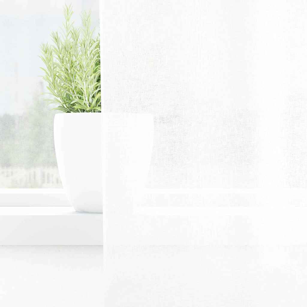 vidaXL Κουρτίνες με κουρτίνες 2 pcs Λευκό 140 x 245 εκ. Πολυεστέρας