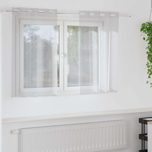 vidaXL Κουρτίνες 2 pcs Ανοιχτό γκρι 140 x 140 εκ. Πολυεστέρας