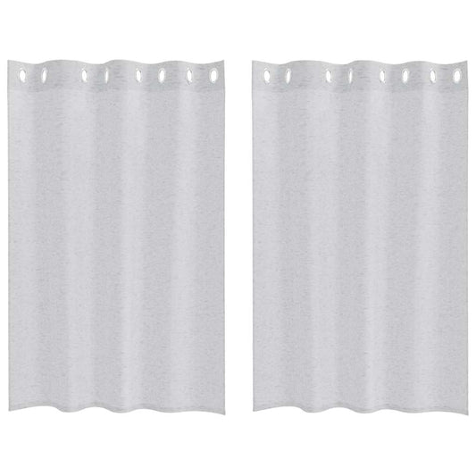 vidaXL Κουρτίνες 2 pcs Ανοιχτό γκρι 140 x 140 εκ. Πολυεστέρας