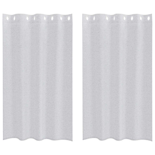 vidaXL Κουρτίνες 2 pcs Ανοιχτό γκρι 140 x 175 εκ. Πολυεστέρας