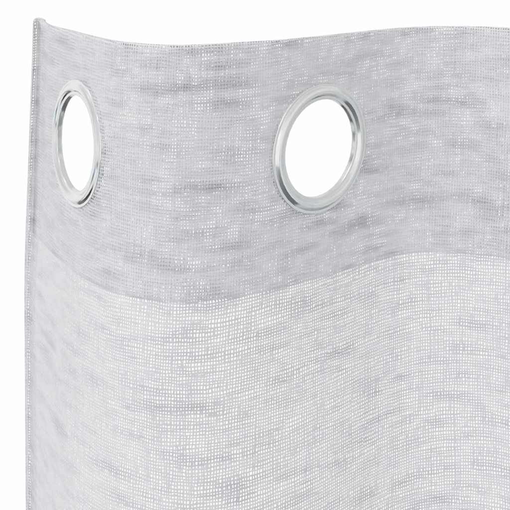 vidaXL Κουρτίνα βυσσινί 2 pcs Ανοιχτό γκρι 225 x 140 εκ. Πολυεστέρας