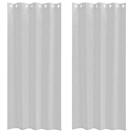 vidaXL Κουρτίνες 2 pcs Ανοιχτό γκρι 140 x 225 cm Πολυεστέρας
