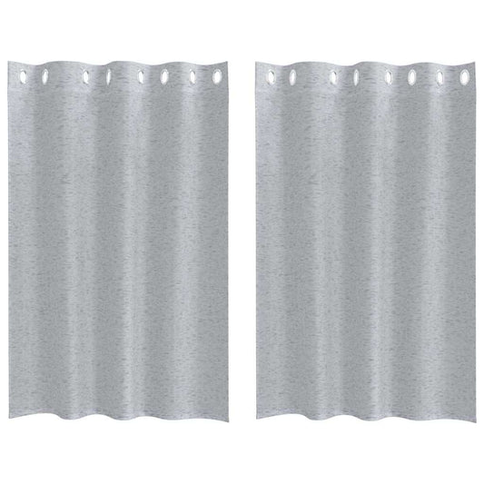 vidaXL Κουρτίνες 2 pcs Σκούρο γκρι 140 x 140 εκ. Πολυεστέρας