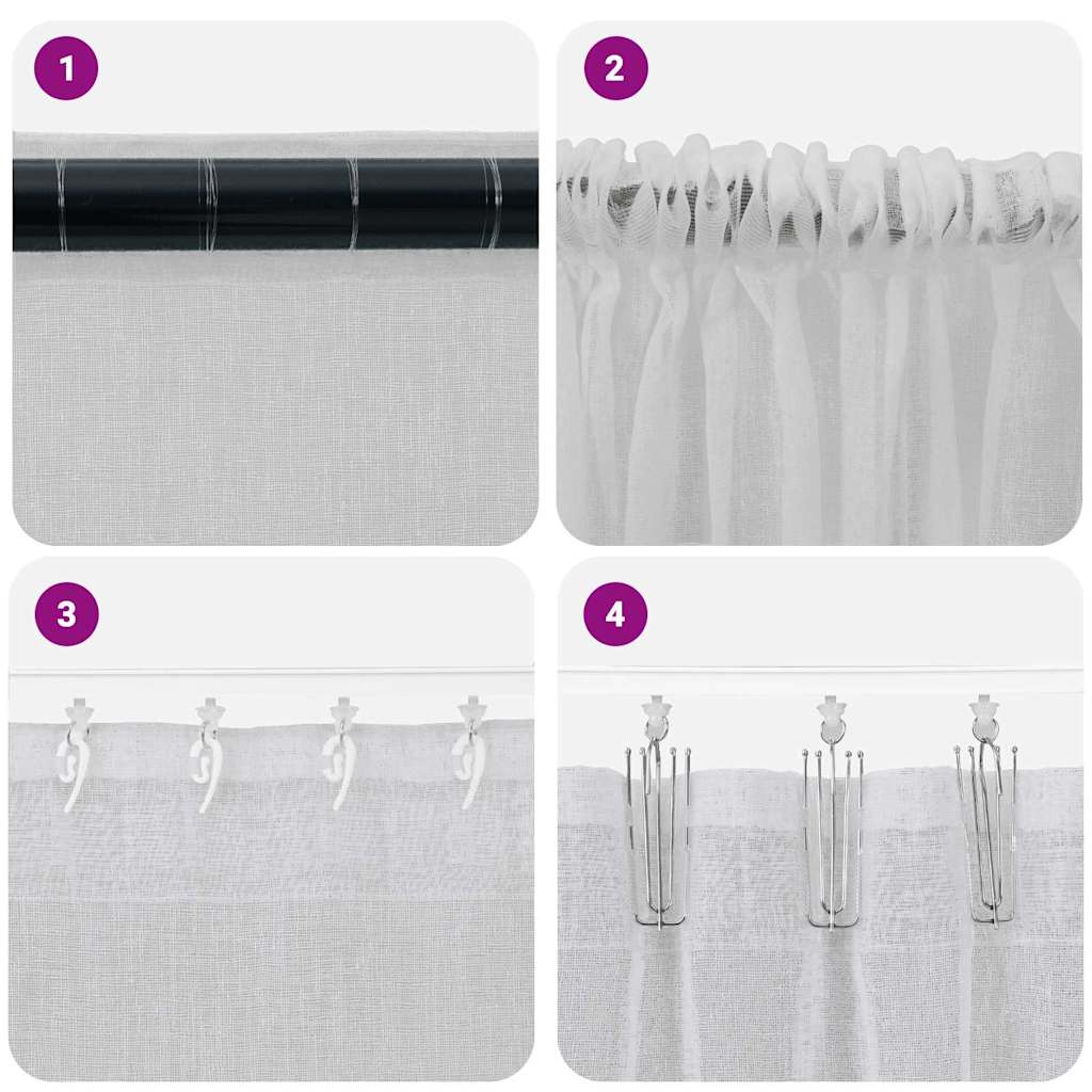vidaXL Κουρτίνα βυσσινί 2 pcs Ανοιχτό γκρι 140 x 140 cm Πολυεστέρας