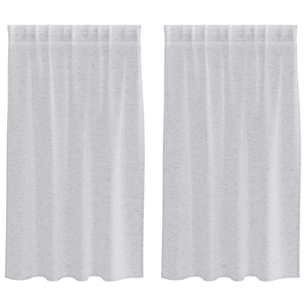 vidaXL Κουρτίνα βυσσινί 2 pcs Ανοιχτό γκρι 140 x 140 cm Πολυεστέρας