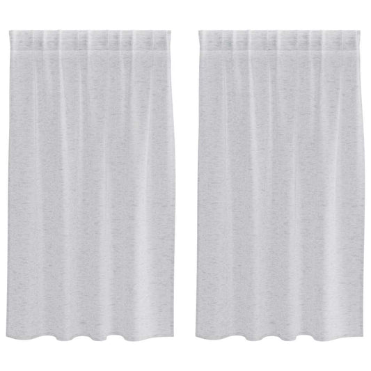 vidaXL Κουρτίνα βυσσινί 2 pcs Ανοιχτό γκρι 140 x 140 cm Πολυεστέρας