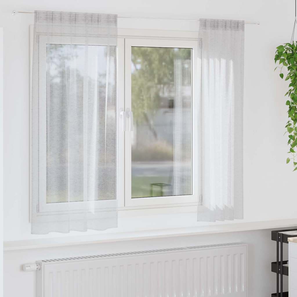 vidaXL Κουρτίνα βυσσινί 2 pcs Ανοιχτό γκρι 175 x 140 εκ. Πολυεστέρας