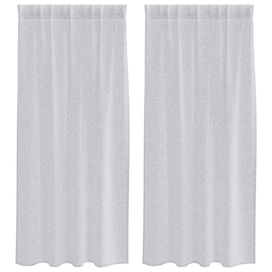 vidaXL Κουρτίνες 2 pcs Ανοιχτό γκρι 140 x 175 εκ. Πολυεστέρας
