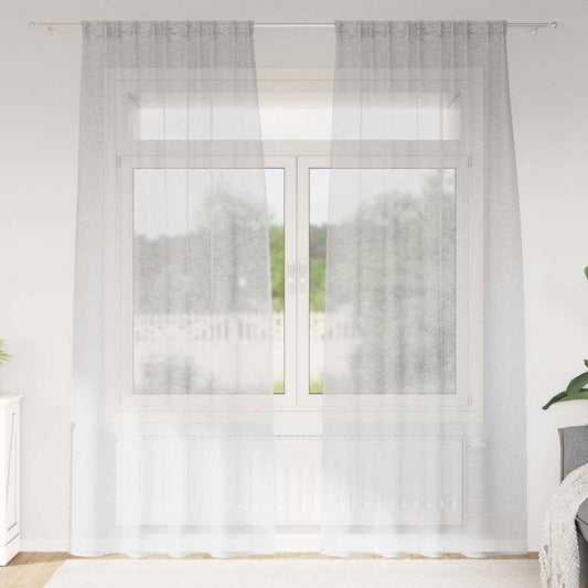 vidaXL Κουρτίνες 2 pcs Ανοιχτό γκρι 140 x 225 cm Πολυεστέρας