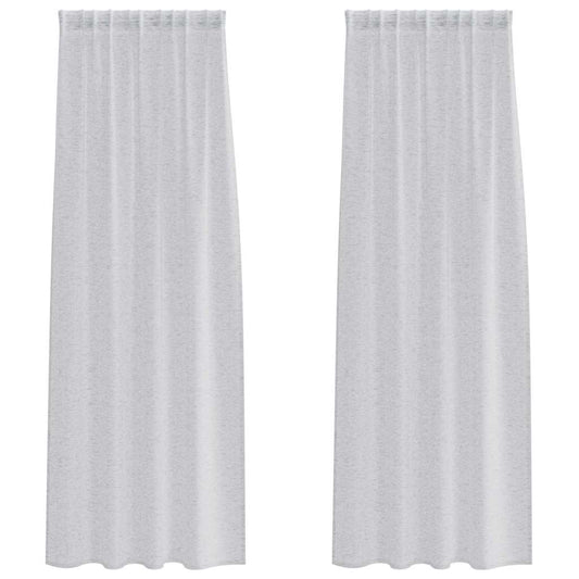 vidaXL Κουρτίνα βυσσινί 2 pcs Ανοιχτό γκρι 260 x 140 εκ. Πολυεστέρας