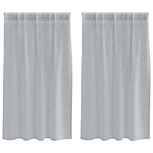 vidaXL Κουρτίνες 2 pcs Σκούρο γκρι 140 x 140 εκ. Πολυεστέρας