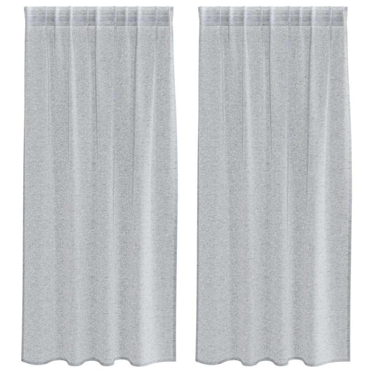 vidaXL Κουρτίνες 2 pcs Σκούρο γκρι 140 x 175 εκ. Πολυεστέρας