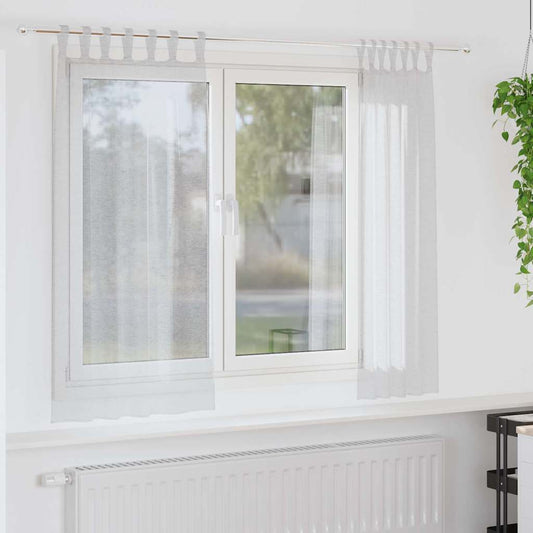 vidaXL Κουρτίνες 2 pcs Ανοιχτό γκρι 140 x 175 εκ. Πολυεστέρας