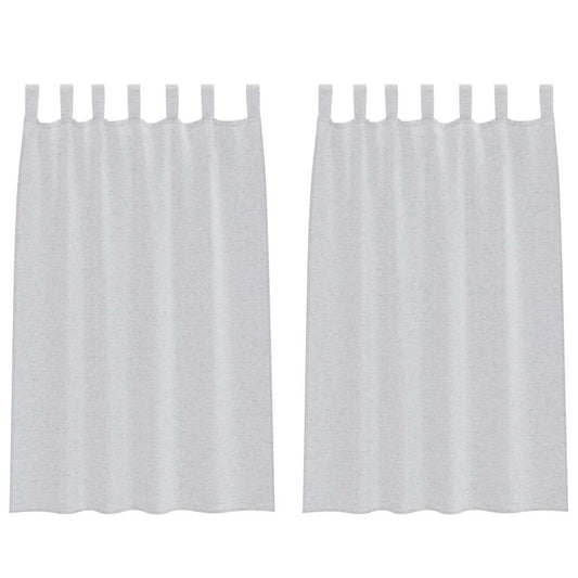 vidaXL Κουρτίνες 2 pcs Ανοιχτό γκρι 140 x 175 εκ. Πολυεστέρας