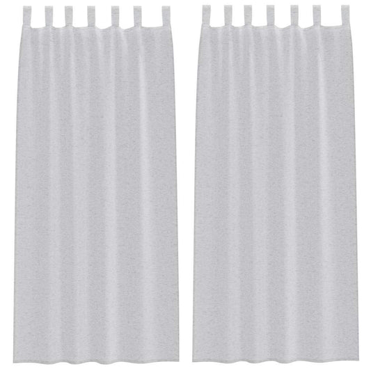 vidaXL Κουρτίνα βυσσινί 2 pcs Ανοιχτό γκρι 245 x 140 εκ. Πολυεστέρας