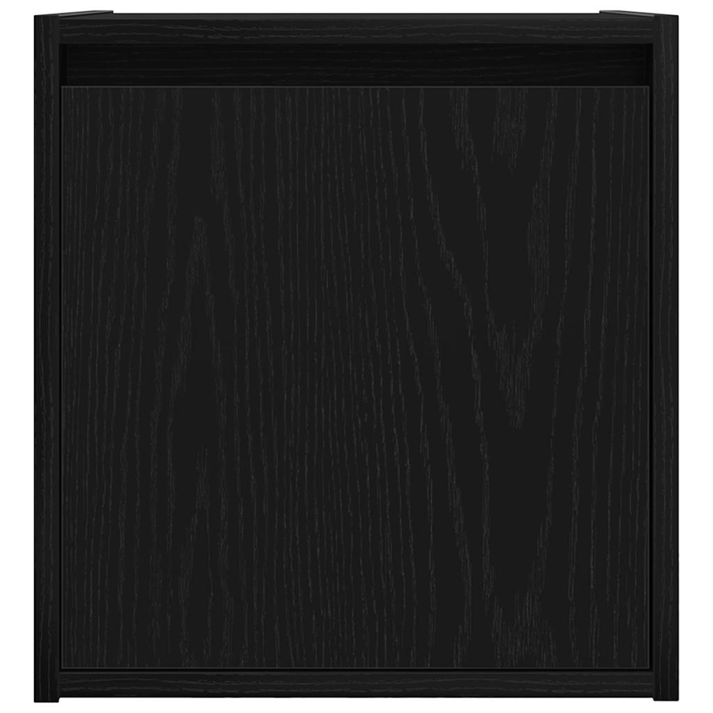 vidaXL Επίτοιχο κομοδίνο μαύρο 38x34x40 cm