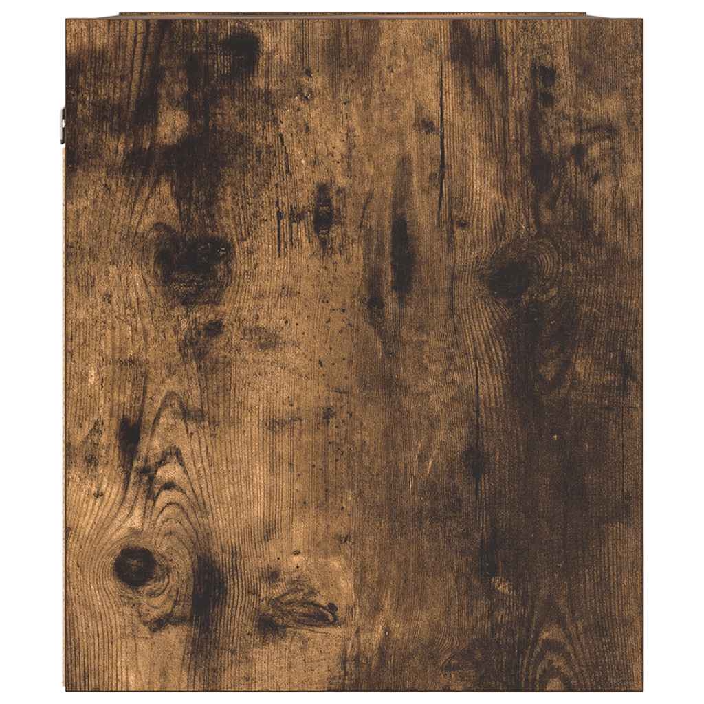 vidaXL Κομοδίνα Επιτοίχια 2 τεμ. Καπνιστή Δρυς 38x34x40 εκ.