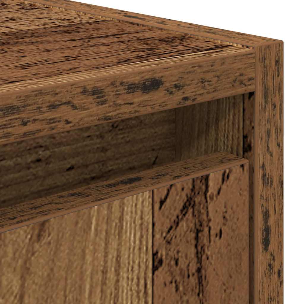 vidaXL Κομοδίνο Επιτοίχιο Όψη Παλαιού Ξύλου 38x34x40 εκ.