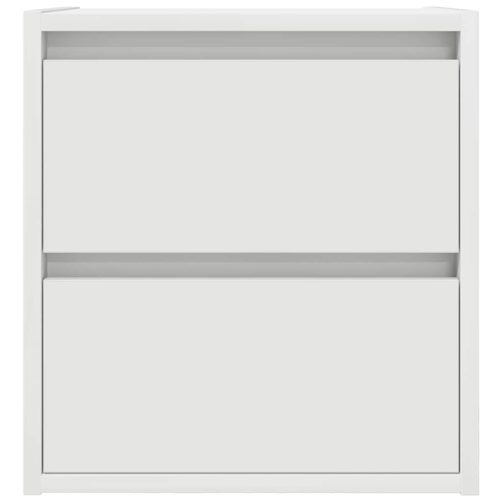 vidaXL Κομοδίνα Επιτοίχια 2 τεμ. Λευκά 38x34x40 εκ.