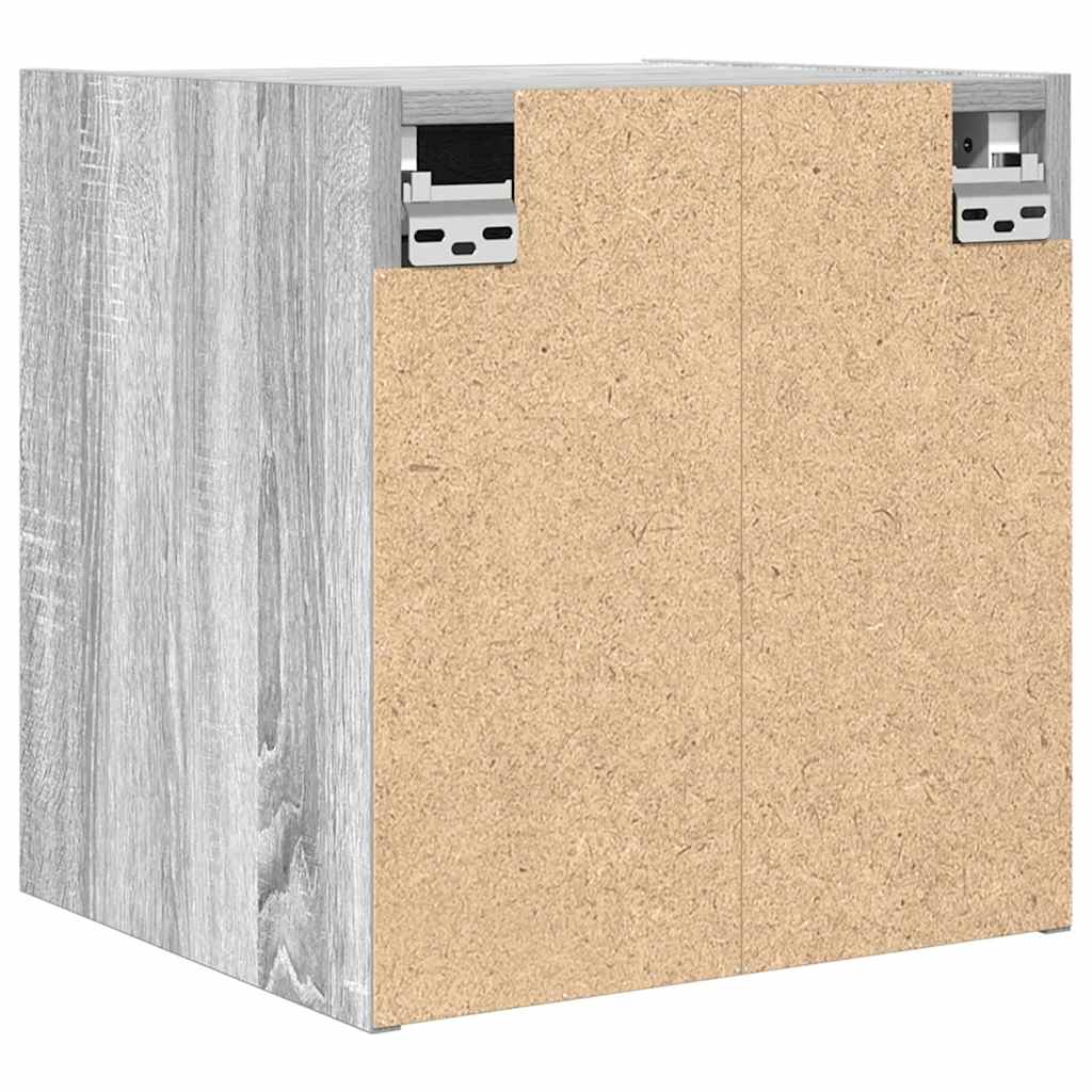 vidaXL Κομοδίνα Επιτοίχια 2 τεμ. Γκρι Sonoma 38x34x40 εκ.