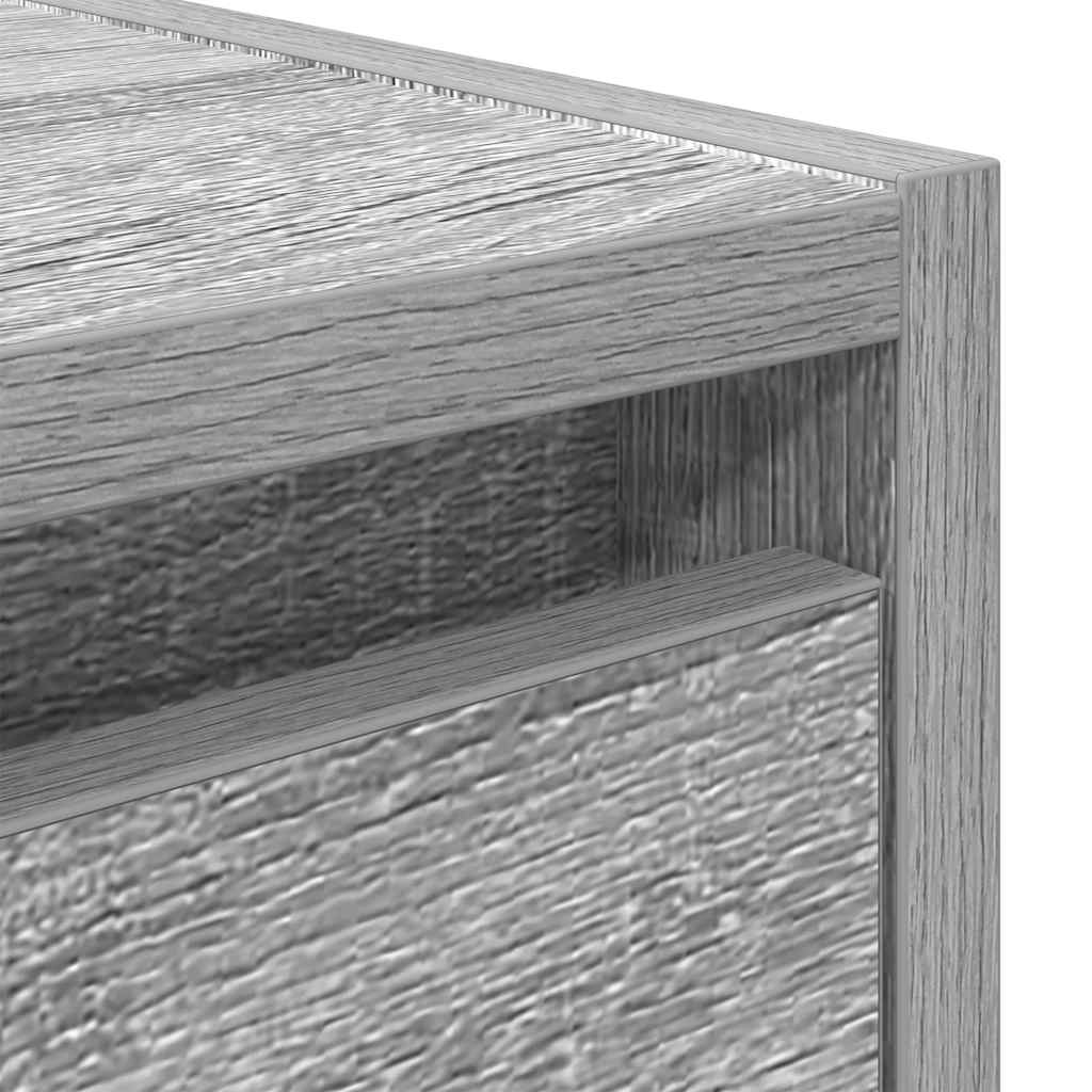 vidaXL Κομοδίνα Επιτοίχια 2 τεμ. Γκρι Sonoma 38x34x40 εκ.