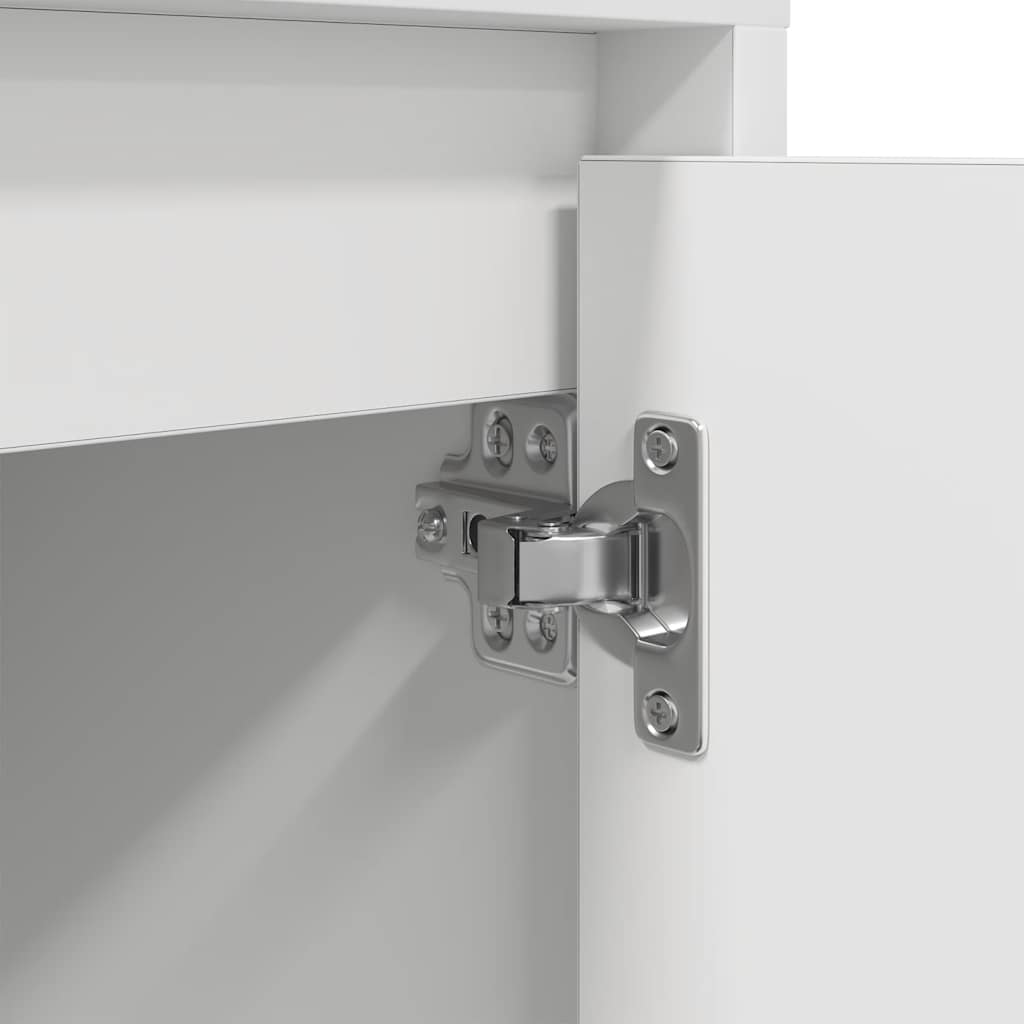 vidaXL Κομοδίνο με φώτα LED Λευκό 38x34x50 cm