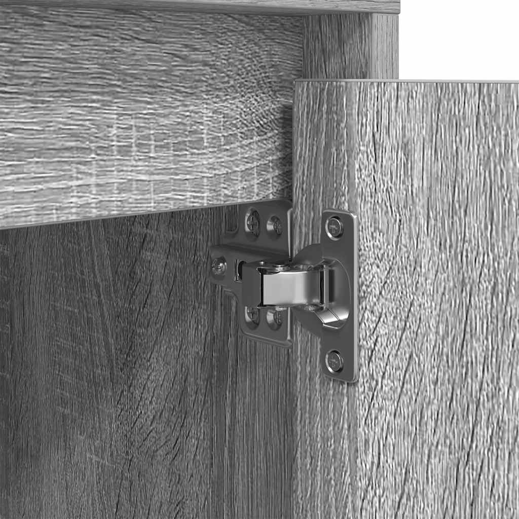 vidaXL Κομοδίνο με φώτα LED Γκρι Sonoma 38x34x50 cm