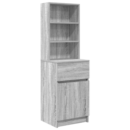 vidaXL Κομοδίνο Γκρι Sonoma 39x35x125 εκ. από Επεξεργασμένο Ξύλο