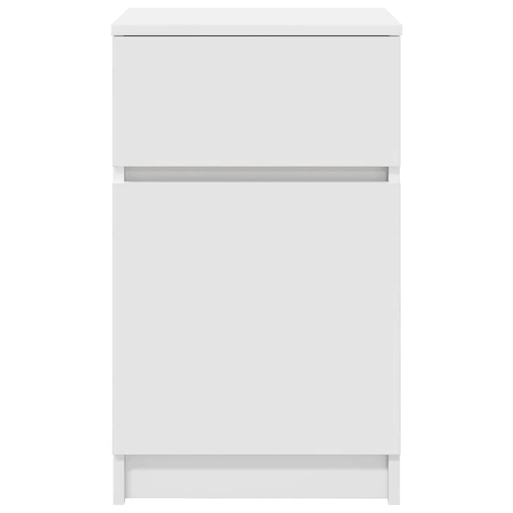 vidaXL Κομοδίνο λευκό 39x35x65 cm Κατασκευασμένο ξύλο