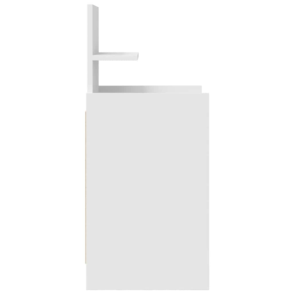 vidaXL Κομοδίνα με 2 συρτάρια 2 τεμάχια Λευκό 38x34x80 εκ.