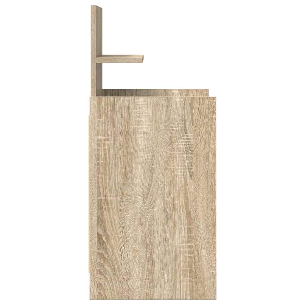 vidaXL Κομοδίνο με 2 συρτάρια Sonoma Δρυς 38x34x80 εκ.